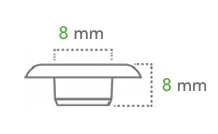 Œillets plastique Ø 8 mm