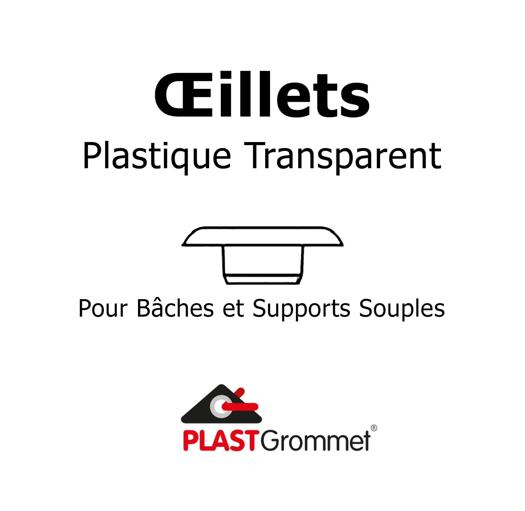 Œillets en plastique transparent